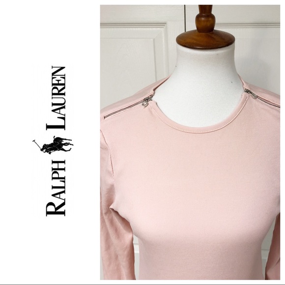 Ralph Lauren Tops - NEW RALPH LAUREN PASTEL PINK LONG SLEEVE TOP
